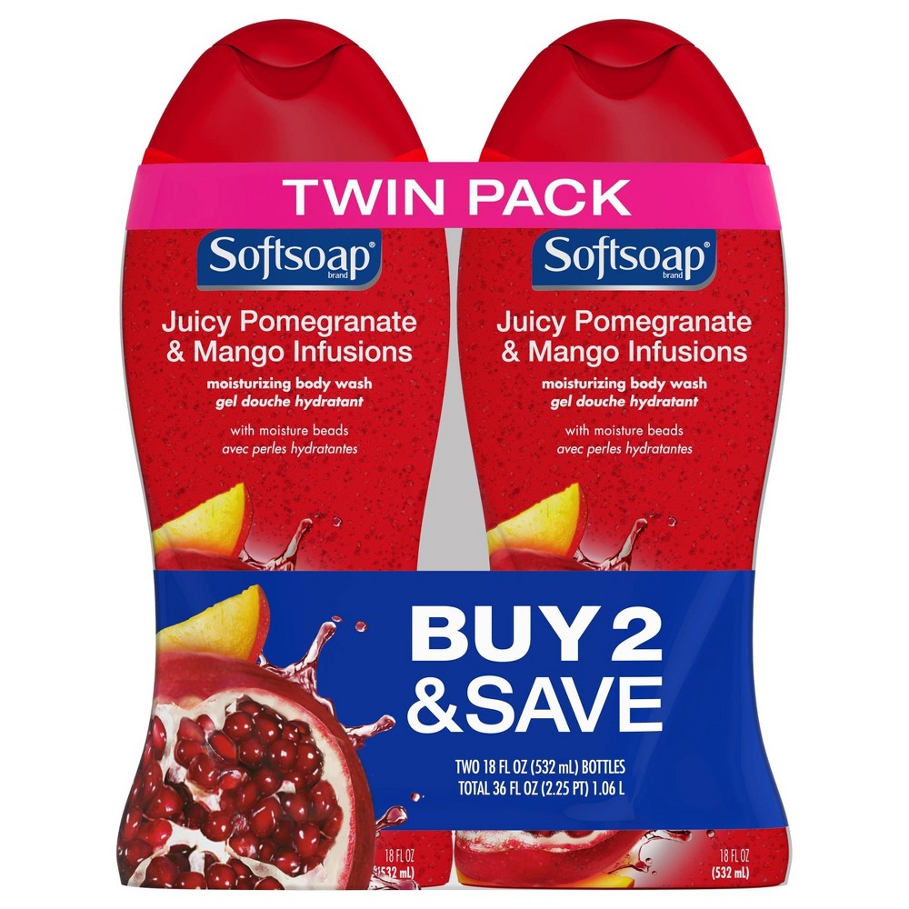 UPC 074182280598 product image for Softsoap Moisturizing Body Wash - Pomegranate & Mango - 18 fl oz/2pk | upcitemdb.com