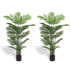 Maggift Artificial Nordic Wind Simulation Loose Tail Sunflower Plant Green Pot Living Room Home Decorator Iron Leaves 2set , Green, 8.2"*70.8"*27.5" - 1 of 4
