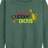 Women's - Dr. Seuss - Grinch and Max Cuddly As A Cactus Lightweight French Terry Wide Neck Long Sleeve Shirt - 2 of 4