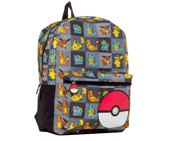 Pokemon 16" Kids' Bag All Over Print With Pokeball - Yellow