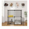 2-Tier Large Cat Cage Indoor And Outdoor Pet Cage,Versatile DIY Pet Playpen With Removable Metal Wiring, Kitten House With Stairs - 3 of 4