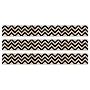 Creative Teaching Press® Core Decor Black and Wood Chevron EZ Border, 48 Feet Per Pack, 3 Packs - 1 of 4