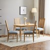Set of 4 French Country Cane Back Dining Chairs with Upholstered Seat and Solid Wood Frame–Maison Boucle - 3 of 4