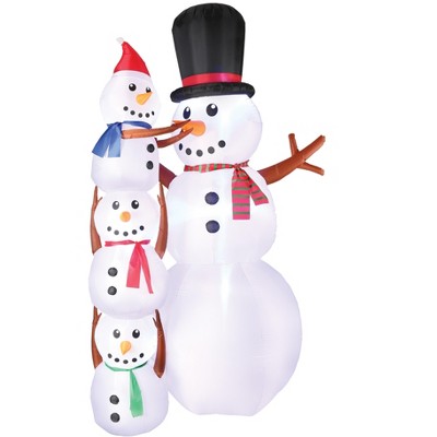 Occasions 10' Inflatable Snowmen Scene, 10 ft Tall, Multicolored