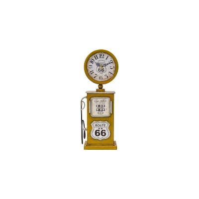 Yosemite Home Decor Route 66 Yellow Table Top Clock