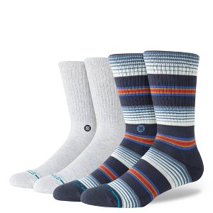Stance Men's Serape Crew Socks 2pk - Heathered Blue 6-12 - 1 of 4