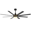 Airsurfer 65" Modern Indoor Ceiling Fan with Dimmable LED Light, Reversible Motor, Remote Control, Large Blade Span for Spacious Rooms - 3 of 4
