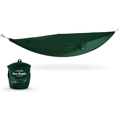 Kammok Roo Single Hammock with Stuff Sack, Waterproof Ripstop Nylon, Gear Loops, Lightweight for Camping and Backpacking, Midnight Blue