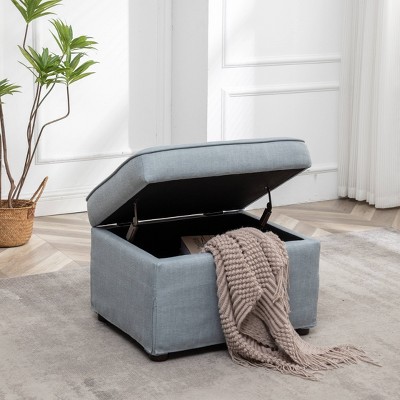 24" Wide Rectangle Storage Ottoman - WOVENBYRD