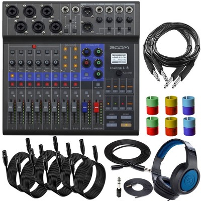 Zoom LiveTrak L-8 Portable Podcast Digital Mixer Multitrack