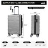 20 inch Expandable Hard Shell Carry On Luggage with Spinner Wheels, Hardside Carry On Suitcase with Tsa Lock, Lightweight Hardshell Suitcase - 2 of 4
