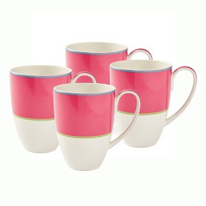 Spode Kit Kemp 17oz Mug, Calypso Coffee & Tea Mug, Set of 4, Made from Porcelain, Dishwasher and Microwave Safe, Vibrant Dinnerware Ideal for Summer - 1 of 4