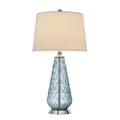 27" Glass Contemporary Table Lamp Blue - Cal Lighting