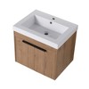 ChicFurnit Bathroom Vanities Modern Vanity with Sleek Design and Ample Storage for Bathroom Spaces, Brown,23.9”*18.2”*21.5" - 2 of 4