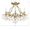 Crystorama Lighting Cedar 5 - Light Semi-Flush Mount in  Vibrant Gold - 4 of 4
