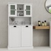 Dexmalle Two-Compartment Tilt-Out Dirty Laundry Basket Tall Bathroom Cabinet - image 3 of 4