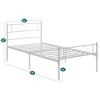 VECELO Metal Bed Frame with Headboard Modern Platform Bed Frame, No Box Spring Needed Easy Assembly - 2 of 4