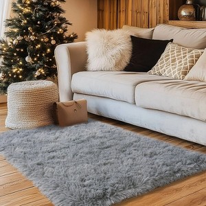 2x3 Fluffy Rug for Bedroom, Kids Room, Baby Room, Small Area Rug, Soft Rug - 1 of 4