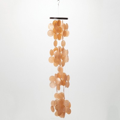 Marigold Capiz Shell Handcrafted Wind Chime for Outdoor Decor