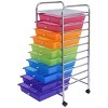 Tangkula 10 Drawer Scrapbook Paper Organizer Rolling Storage Cart for Office School - 4 of 4