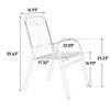 SKRAN Outdoor Dining Set for 6, 7-Piece Patio Dining Furniture, Steel Table and 6 Plastic Chairs Bistro Table Set for Backyard Balcony Garden - 3 of 4