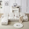 TiramisuBest 87" No-Assembly Oversized Sectional Chaise, Plush Reclining Sofa Bed for Indoor Living Room & Bedroom-Beige - 2 of 4