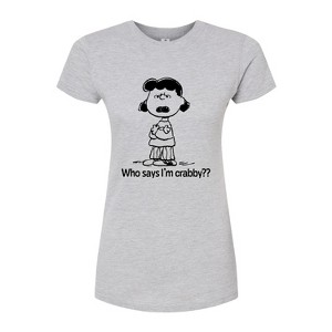 Women's - Peanuts - Who Says Im Crabby Lucy Fitted Graphic T-Shirt - 1 of 4
