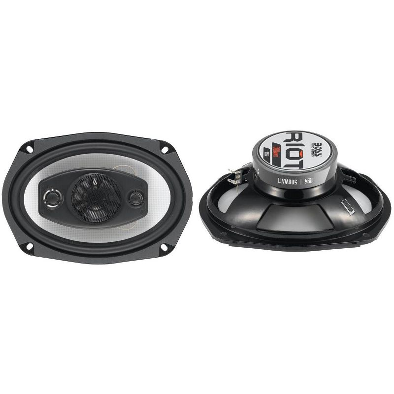 Boss Riot R94 6x9-Inch 500 Watt 4-Way Car Speaker and Boss R63 6.5-Inch 300 Watt 3-Way Coaxial Car Audio Speakers, 2 of 7