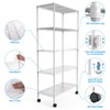 NicBex 60.00" 5-Tier Bookshelf with Wheels & Shelf Liners Bookcases for Living Room Home Office - 3 of 4