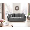Clio Velvet Upholstered 3 Seater Sofa Couch,78 inches Long Sofas,Modern Velvet Couch 3 Seater Sofa with 2 Pillow-Maison Boucle - 2 of 4