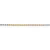 Black Bow Jewelry 1.8mm 14k Tri-Color Gold D/C Solid Rope Chain Anklet or Bracelet - 2 of 4