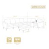 129.14" Convertible Corduroy Modular Sectional Sofa with Storage Ottoman, Console and USB Ports - 3 of 4