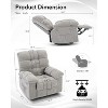 Recliner Chair, 360° Swivel Rocker Chair for Small Spaces,Upholstered Fabric Glider Nursery Chair - 2 of 4