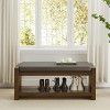 Accent Bench with Lower Shelf Shoe Rack, Padded Seating Bench, Modern Compact Bed End Bench with Storage - 3 of 4