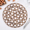 Saro Lifestyle Rustic Rattan Loop Placemat (Set of 4), Brown, 15"x15" - 4 of 4