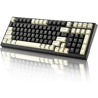 MaseiKar Gasket Mechanical Keyboard,99 Key Hot Swappable BT5.0/2.4G/USB-C Wireless NKRO 98% 1800 Layout with RGB LED Backlit for Linux/Win/Mac