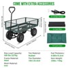 500 Lbs Capacity Heavy Duty Mesh Steel Garden Cart, Folding Utility Cart w/Removable Side Nets & 10 in Pneumatic Tires for Gardens, Lawns, Yards - 3 of 4