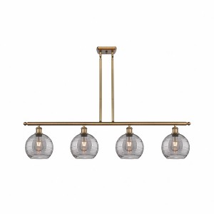 Athens Deco Swirl - 4 Light Island In Industrial Style-10 Inches Tall and 48 Inches Wide - 1 of 1
