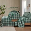 Sapphtopaz Twin/Full/Cal King Comforter Set Plaid with 1 Flat Sheet,1 Fitted Sheet,1/2 Pillowcase,Bed Set Coverlet for All Seasons,Machine Washable - 3 of 4