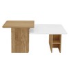 NicBex Nesting Coffee Table Set,2PCS Space-Saving Center Table,Sofa Side Table with Wood Veneer,Rectangular Living Room Coffee Table - 2 of 4