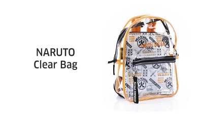 Bioworld Naruto Shippuden 17 Clear Plastic Backpack with Removable Laptop  Pocket
