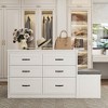FUFU&GAGA Bench Organizer Storage Cabinet with Seating Hidden Compartment 6 Drawer Dresser Bedroom or Closet - 2 of 4
