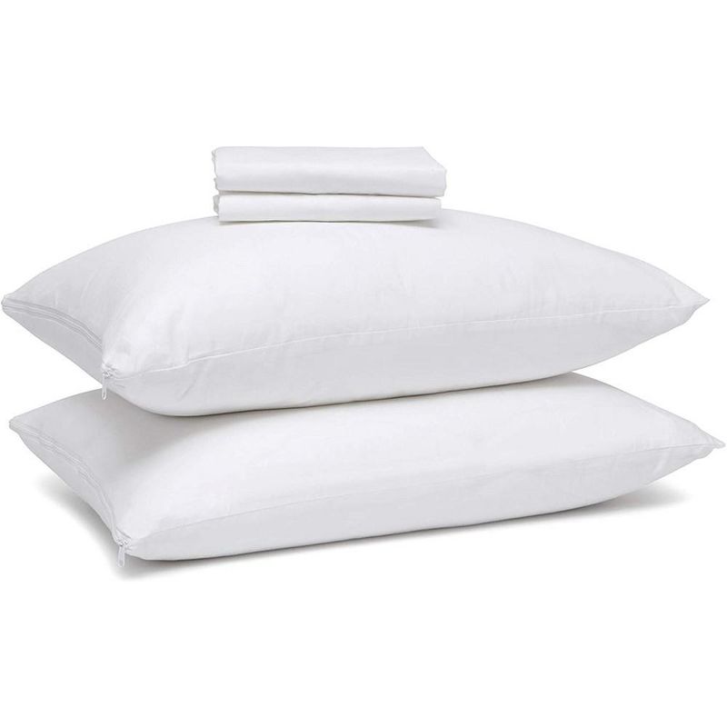 100% Cotton Zippered Pillow Protector (1 pck) Toddler(13"x18") - White, 2 of 8