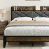 Metal Platform Bed Frame with Charging Station, Tufted Headboard, Storage Shelf & Steel Slats - 3 of 4
