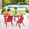 Tangkula Kids Multifunctional Activity Rectangle Table Kids Learn and Play Desk Red/Blue - 2 of 4