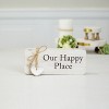 VIP Wood 10 in. White Our Happy Place Sign - 3 of 4