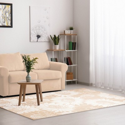 Sunny Field Reversible Flatweave Indoor/Outdoor Rug in Sand 6'6" x 9'3"