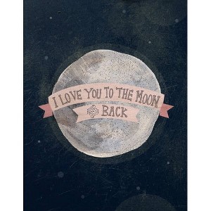 Oopsy Daisy's I Love You To The Moon - Red Canvas Wall Art - Size 14x18 - 1 of 1