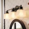 Rennnsan Tavynell 23"W Hardwired 3-Light Dome Textured Glass Mid-Century Modern Dimmable Vanity Light - 4 of 4