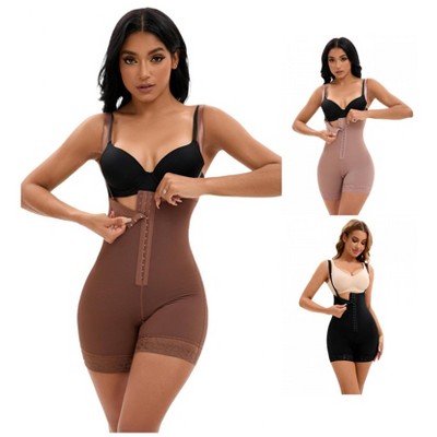 INSPIRE CHIC Women's 3 Packs Cami Convertible Straps Tummy Control Front Hook Closure Body Shapers